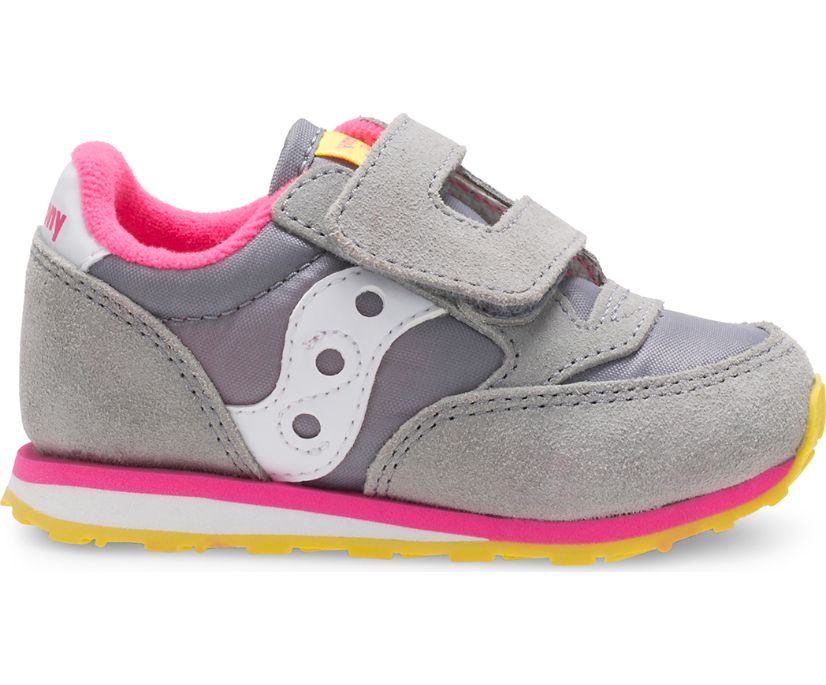 Tenis Saucony Baby Jazz Hook & Loop Niños Grises Rosas | México 709UZGT